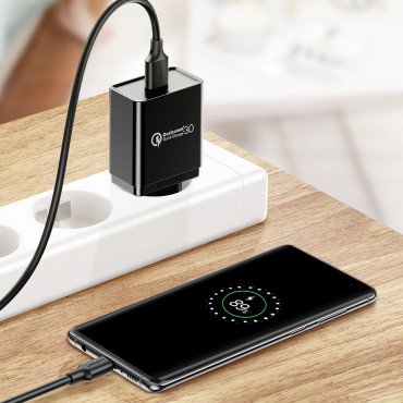 Kabel USB-A 3.0-kabel - USB-C 3A 2M - Svart