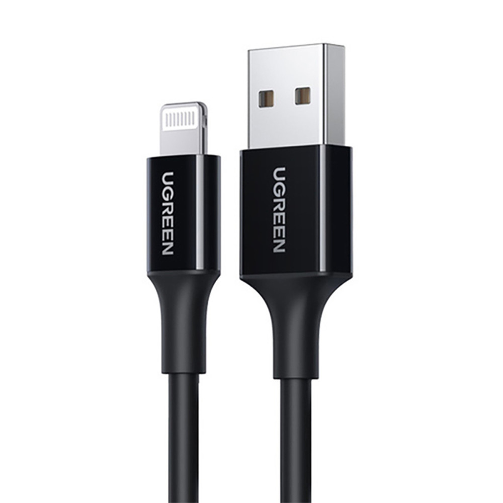 Cabo USB-A Cable - iPhone Lightning MFI 2.4A 1M - Preto