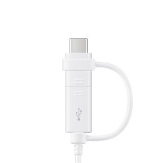 Kabel Samsung Combo USB-A-kabel - Micro USB och USB-C 1.5m - vit