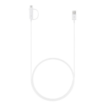 Kabel Samsung Combo USB-A-kabel - Micro USB och USB-C 1.5m - vit