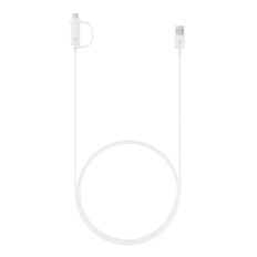 Kabel Samsung Combo USB-A-kabel - Micro USB och USB-C 1.5m - vit