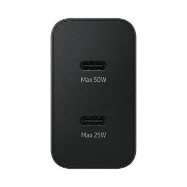 Samsung Power Adapter Duo 2x USB-C 50W - črna