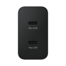 Samsung Power Adapter Duo 2x USB-C 50W - Svart