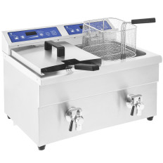 Dvojitá indukční fritéza Dvojitá indukce 7000W 230V Royal Catering 2x 10l