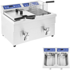 Double-Induction Fryer Double Induktion 7000W 230V Royal Catering 2x 10l