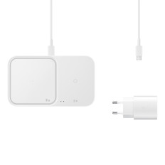 Laddare Samsung Trådlös laddare Duo Induktion 15W - Vit