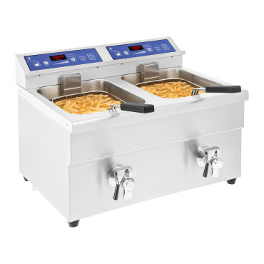 Dvojitá indukcia Fryer Double Indukcia 7000W 230V Royal Catering 2x 10l