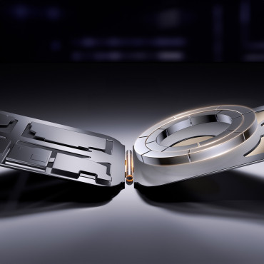 Μαγνητικό πορτοφόλι πορτοφόλι χαρτοφυλακίου Magsafe με στάση και λαβή για το δάχτυλο - μαύρο