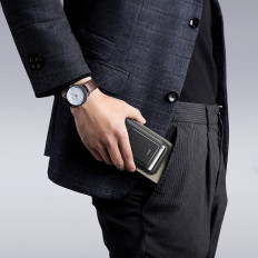 Magnetische Wallet MagSafe-kaart Portemonnee met standaard - zwart