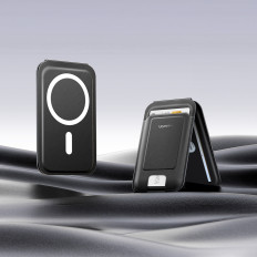 Μαγνητικό πορτοφόλι πορτοφόλι χαρτοφυλακίου με βάση - μαύρο