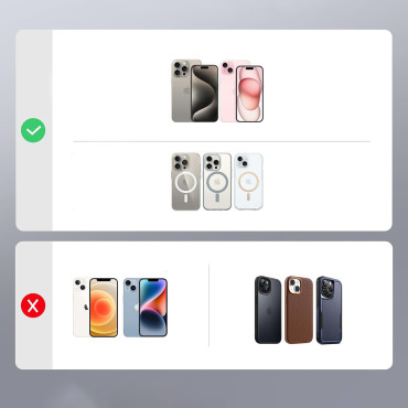 Magnetische Wallet MagSafe-kaart Portemonnee met standaard - zwart