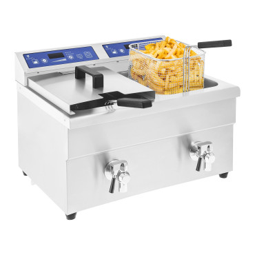 Dvojitá indukcia Fryer Double Indukcia 7000W 230V Royal Catering 2x 10l