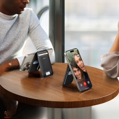 Μαγνητικό πορτοφόλι πορτοφόλι χαρτοφυλακίου με βάση - μαύρο