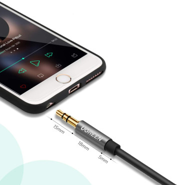 AUDIO MINI JACK PREDAJ 3.5mm 5m - striebro
