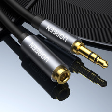 AUDIO MINI JACK PREDAJ 3.5mm 5m - striebro