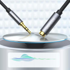 Audio Mini Jack hosszabbító kábel 3.5mm 5m - ezüst