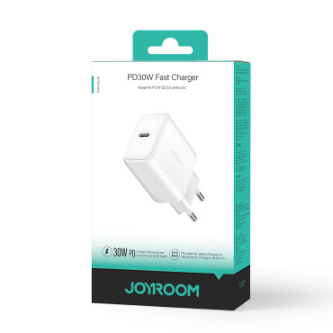 USB-C PD 30W QC SFC - Carregador de Rede Branca