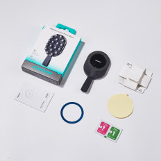 Magnetiskt handtag på telefonen 4.7-7 '' med sugkoppar för spegeln - svart