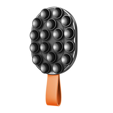 Magnetic handle on the phone 4.7-7 '' with suction cups on the mirror glass - black and orange