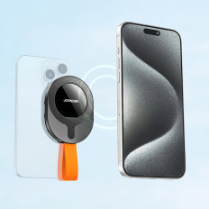 Magnetisk håndtak på telefonen 4.7-7 '' med sugekopper på speilglasset - svart og oransje
