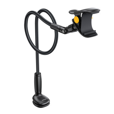 Holder for et skrivebord med en fleksibel goose-necked arm - svart