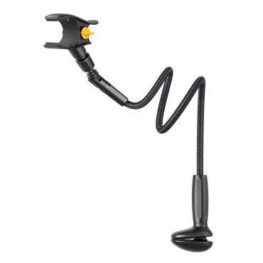 Holder for et skrivebord med en fleksibel goose-necked arm - svart