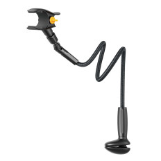 Halter für einen Desktop mit einem flexiblen gänzernhaltigen Arm - schwarz