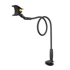 Halter für einen Desktop mit einem flexiblen gänzernhaltigen Arm - schwarz