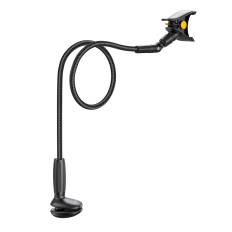Halter für einen Desktop mit einem flexiblen gänzernhaltigen Arm - schwarz