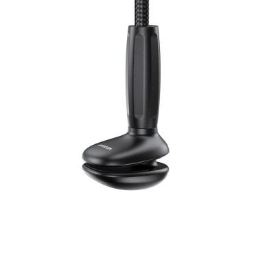 Halter für einen Desktop mit einem flexiblen gänzernhaltigen Arm - schwarz