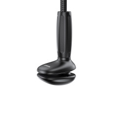 Halter für einen Desktop mit einem flexiblen gänzernhaltigen Arm - schwarz