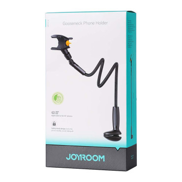 Holder for et skrivebord med en fleksibel goose-necked arm - svart
