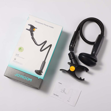 Halter für einen Desktop mit einem flexiblen gänzernhaltigen Arm - schwarz
