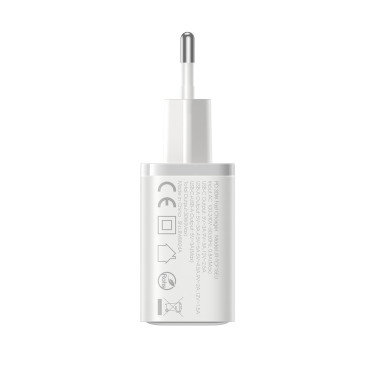 Δίκτυο USB-C Δίκτυο - USB-A 30W PD - λευκό