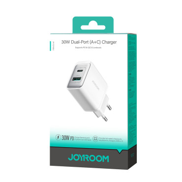 Δίκτυο USB-C Δίκτυο - USB-A 30W PD - λευκό