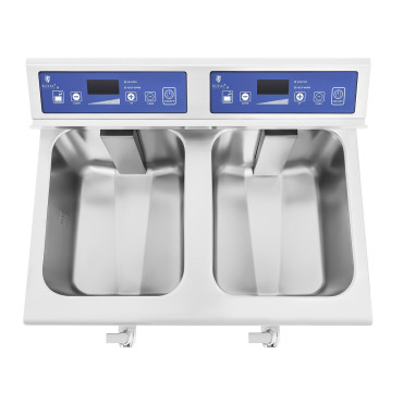 Dobbeltinduksjon Fryer Dobbelinduksjon 7000W 230V Royal Catering 2x 10l