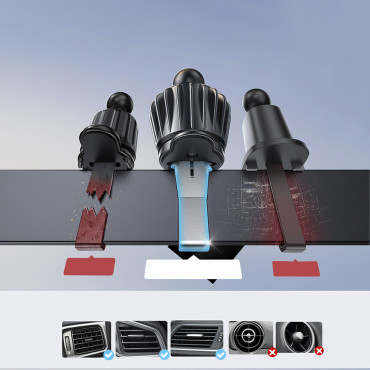 Μαγνητική λαβή στο τηλέφωνο με φορτωτή επαγωγής 15W σε ένα καρόβιλο αεροσκάφος - μαύρο