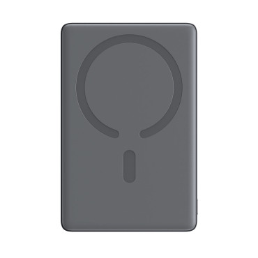 POWERBANK 5000MAH USB-C 20W PD ir indukcinis pakrovimas 15W - pilka