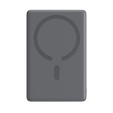 POWERBANK 5000MAH USB-C 20W PD ir indukcinis pakrovimas 15W - pilka
