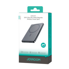 POWERBANK 5000MAH USB-C 20W PD ir indukcinis pakrovimas 15W - pilka