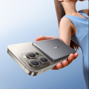 Powerbank 5000mah USB-C 20W PD et chargement à induction 15W - gris