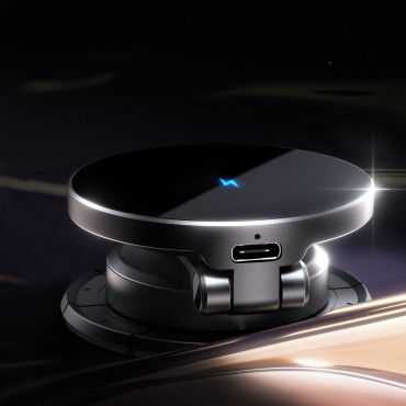 Μαγνητική κάτοχος αυτοκινήτου στο τηλέφωνο με φορτιστή επαγωγής 15W - μαύρο