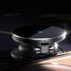 Magnetische autohouder op de telefoon met een 15W-inductie-oplader - zwart