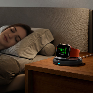 Ładowarka indukcyjna składana do zegarków Apple Watch - czarna