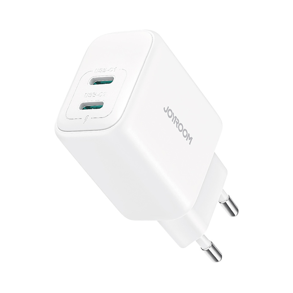 Carregador de rede 2x USB-C 20W PD QC 3.0 - Branco