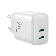 Caricatore di rete 2x USB-C 20W PD QC 3.0 - Bianco