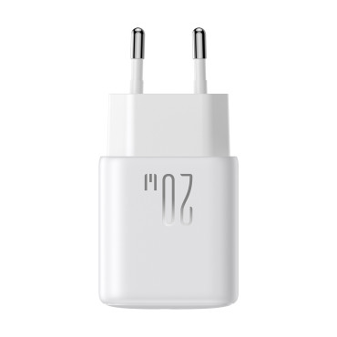 Carregador de rede 2x USB-C 20W PD QC 3.0 - Branco
