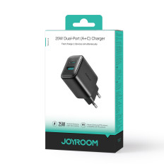 USB-C ir USB-tinklas įkroviklis 25W SFC PPS PD - juoda