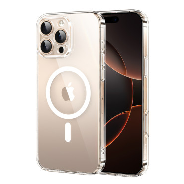 Geval Classy Clear Magnetic Case op iPhone 16 Pro - Transparant