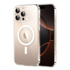 Geval Classy Clear Magnetic Case op iPhone 16 Pro - Transparant
